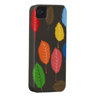 Coque iPhone 4 Case-Mate feuille coloré sur la fibre de bois