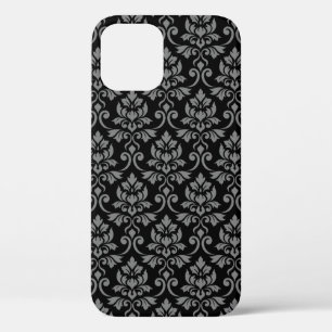 Case-Mate iPhone Case Feuille Damask Gris sur noir