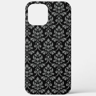 Case-Mate iPhone Case Feuille Damask Gris sur noir