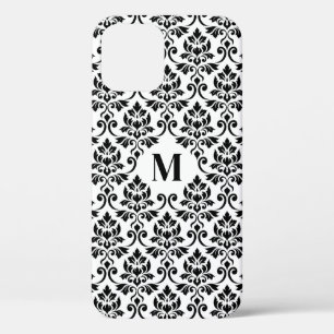Case-Mate iPhone Case Feuille Damask Motif noir (personnalisé)