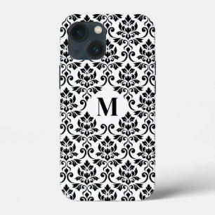 Case-Mate iPhone Case Feuille Damask Motif noir (personnalisé)