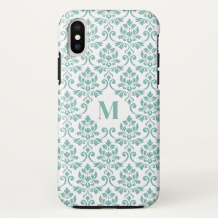 Case-Mate iPhone Case Feuille Damask Motif Turquoise (personnalisé)