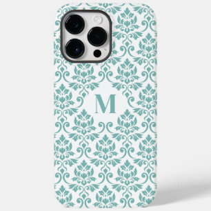 Coque Case-Mate iPhone Feuille Damask Motif Turquoise (personnalisé)