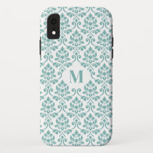 Case-Mate iPhone Case Feuille Damask Motif Turquoise (personnalisé)
