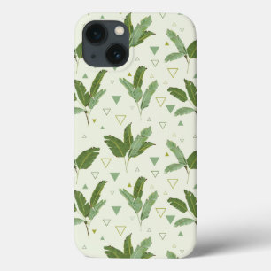iPhone 13 Coque Feuille de banane avec des triangles