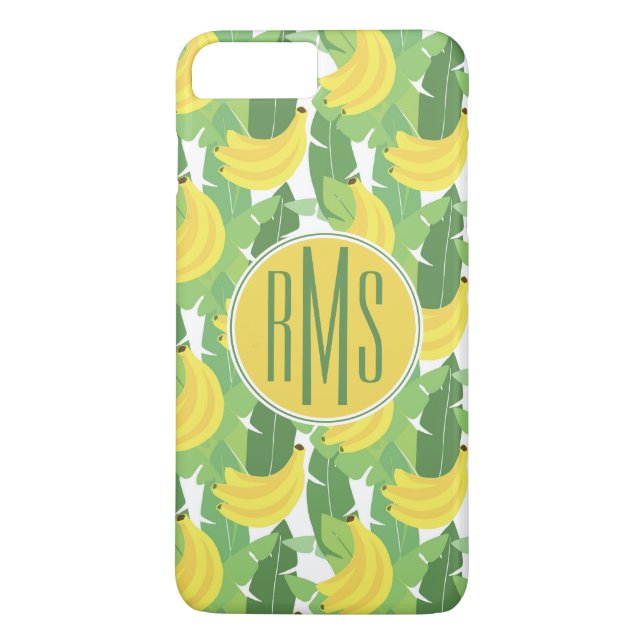 Coques Case-Mate iPhone Feuille de banane et monogramme du motif | de (Dos)
