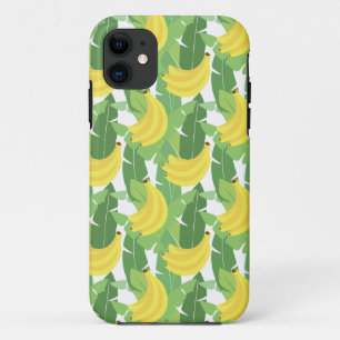 Coque iPhone 11 Feuille de banane et motif de fruit