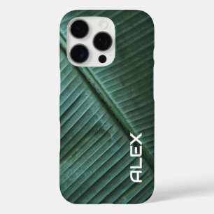 Coque iPhone 16 Pro Feuille de banane verte détaillée - Botanique trop