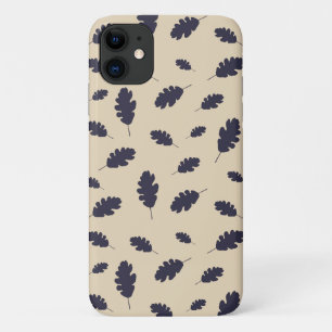 Case-Mate iPhone Case Feuille de chêne bleu foncé motif sur arrière - pl