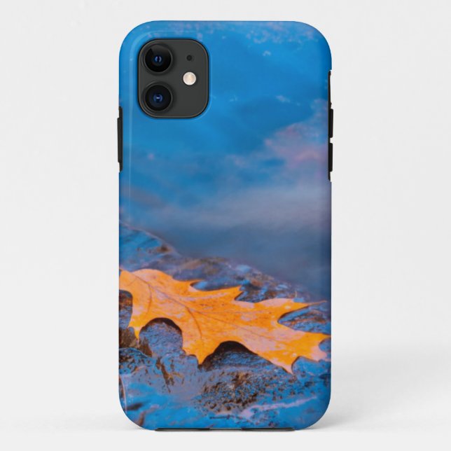 Coques Case-Mate iPhone Feuille de chêne sur rocher dans la rivière Rossea (Dos)