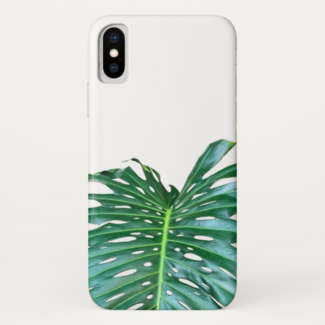 Coques Case-Mate iPhone Feuille de palmier élégante de la jungle tropicale (Dos)