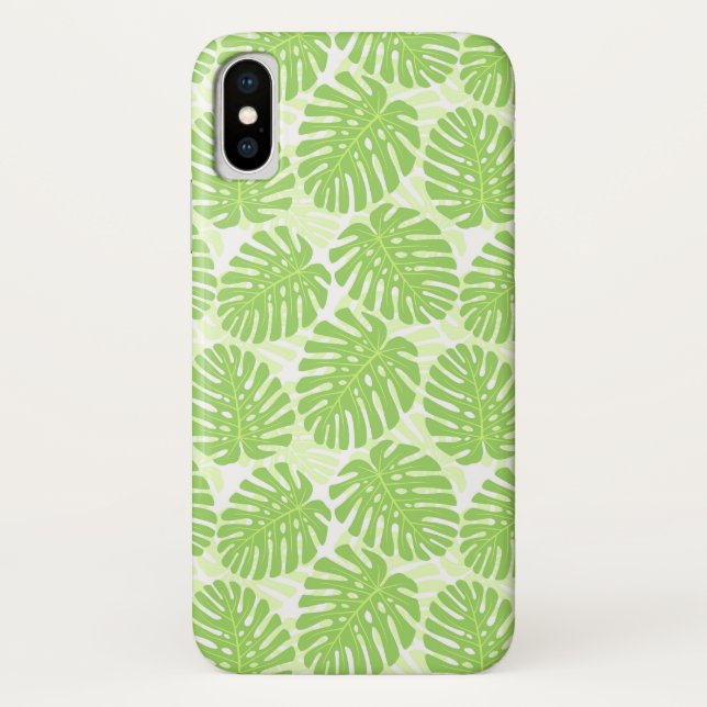 Coques Case-Mate iPhone Feuille de plante tropicale - motif de Monstera (Dos)