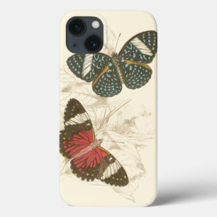 Etui iPhone Case-Mate Feuille de sépia avec les papillons colorés