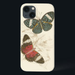 iPhone 13 Coque Feuille de sépia avec les papillons colorés<br><div class="desc">Les ailes de ces papillons colorés se tiennent merveilleusement contre les tons de sépia du feuille tiré par la main dans ce morceau. La beauté captivante de cette copie semblerait extraordinaire dans votre maison. Achetez une copie aujourd'hui !</div>