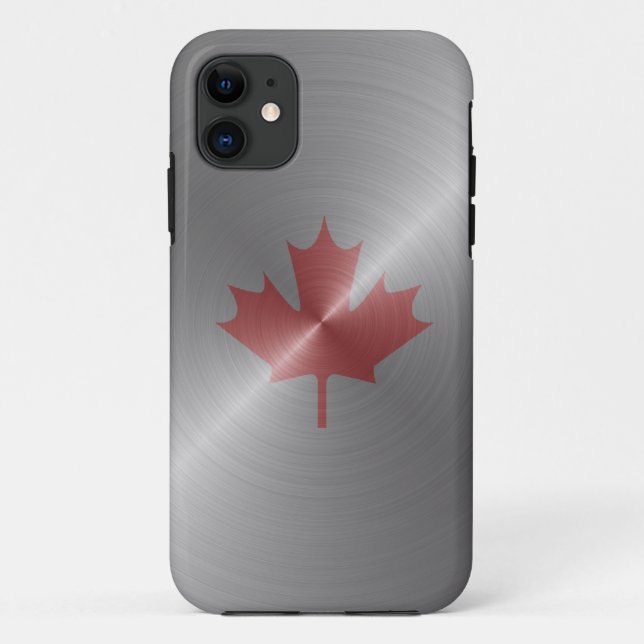 Coques Case-Mate iPhone Feuille d'érable de platine du Canada (Dos)