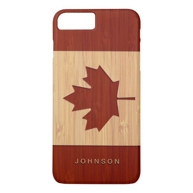 Coques Case-Mate iPhone Feuille d'érable gravée par sembler en bambou de (Dos)