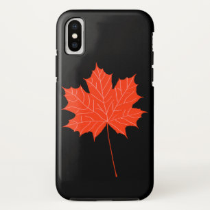 Coques Pour iPhone Feuille d'érable rouge
