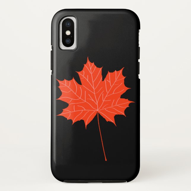 Coques Case-Mate iPhone Feuille d'érable rouge (Dos)