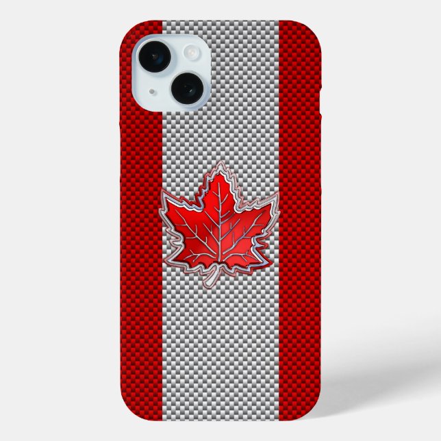 Coques Case-Mate iPhone Feuille d'érable rouge canadienne sur papier à fib (Verso)