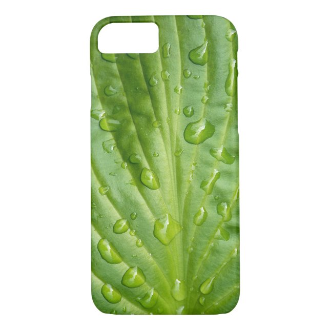 Coques Case-Mate iPhone feuille d'hosta avec gouttes d'eau (Dos)