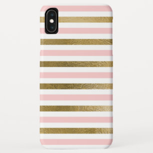 Case-Mate iPhone Case Feuille d'or Girly de rose de rose et motif blanc