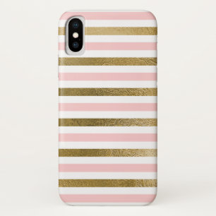 Case-Mate iPhone Case Feuille d'or Girly de rose de rose et motif blanc