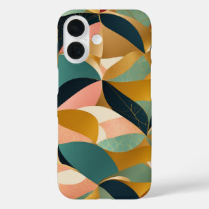 Coque Pour iPhone 16 Feuille doré