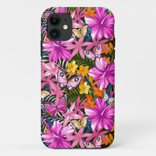 Coque Case-Mate iPhone Feuille et fleurs tropicaux
