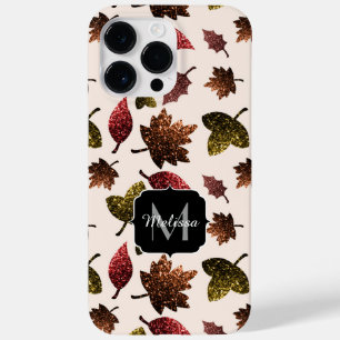 Coques Pour iPhone Feuille étincelant automne motif Monogramme