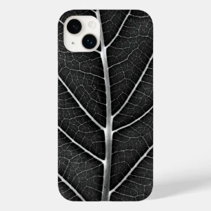 Coque Case-Mate iPhone Feuille lumineuse noir et blanc en gros plan