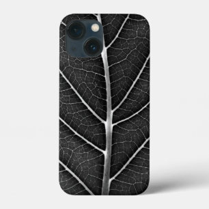 Case-Mate iPhone Case Feuille lumineuse noir et blanc en gros plan