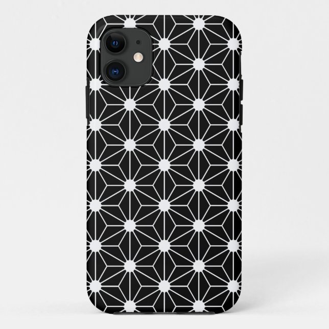 Coques Case-Mate iPhone Feuille noire d'Asanoha (Dos)