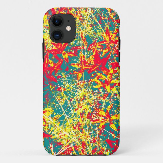 Coques Case-Mate iPhone feuille rouge vert jaune et blanc (Dos)