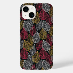 Coque Case-Mate iPhone Feuille squelette moderne Motif d'automne
