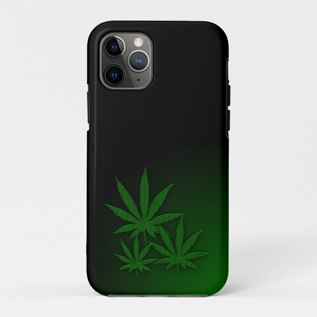 Coques Case-Mate iPhone Feuille triple de mauvaises herbes (Dos)