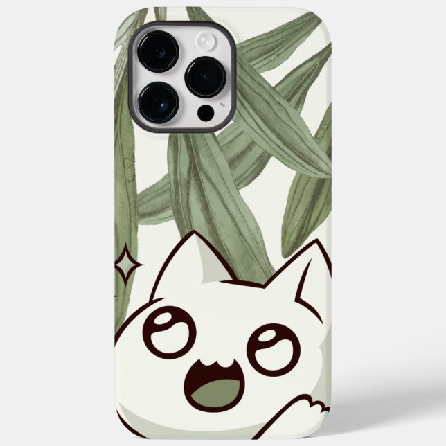Coques Case-Mate iPhone Feuille verte avec chat | amoureux des animaux de  (Verso)