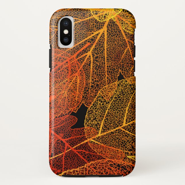 Coques Case-Mate iPhone Feuilles automne élégantes (Dos)
