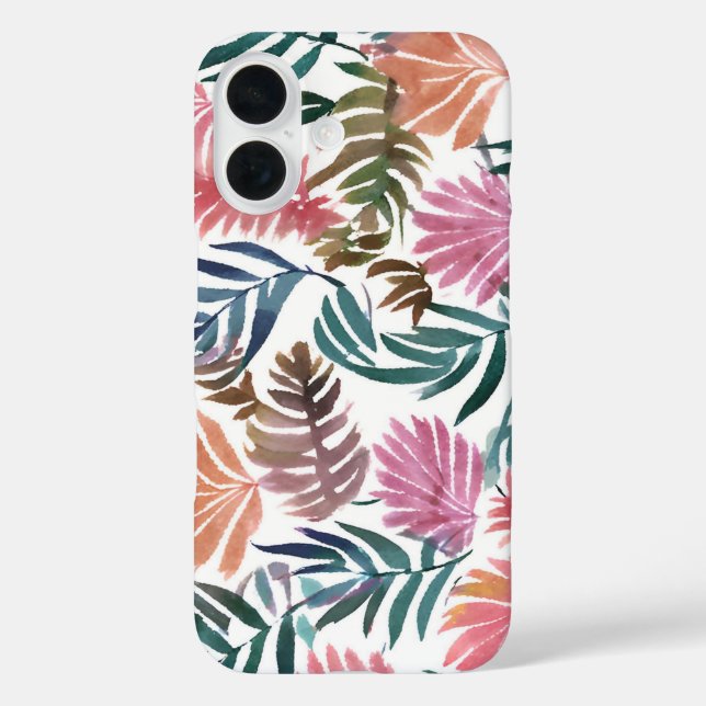 Coques Case-Mate iPhone Feuilles botaniques aquarelle | Feuille florale co (Verso)
