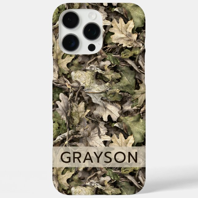 Coques Case-Mate iPhone Feuilles Camouflage Personnalisé (Verso)