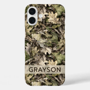Coque Pour iPhone 16 Plus Feuilles Camouflage Personnalisé