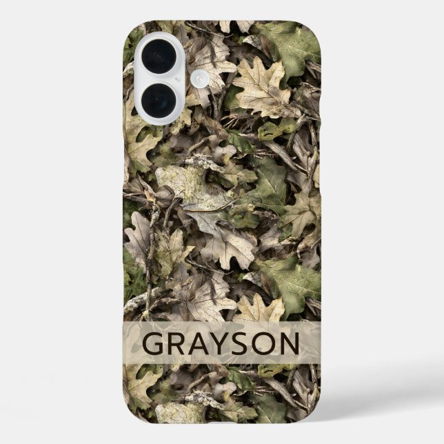 Coques Case-Mate iPhone Feuilles Camouflage Personnalisé (Verso)