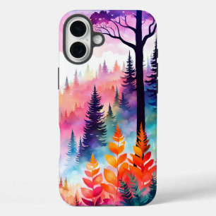 Coque Pour iPhone 16 Plus Feuilles colorées N Arbres de la forêt sur la mont