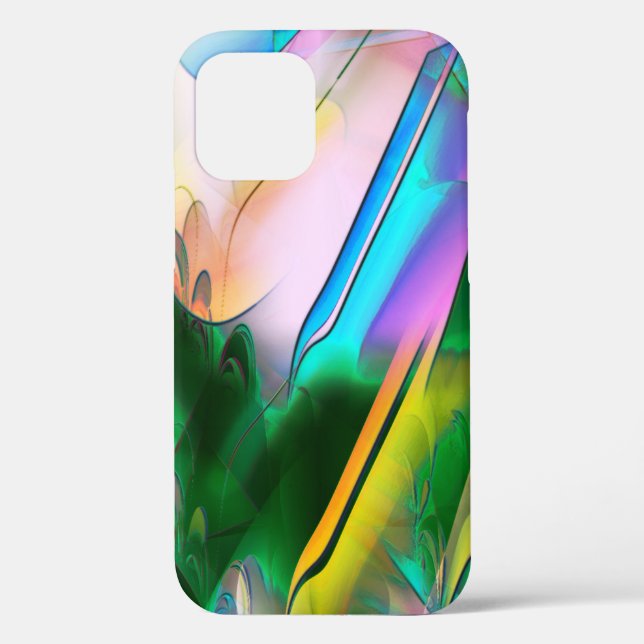 Coques Case-Mate iPhone feuilles colorés Abstraits avec style psychédéliqu (Verso)