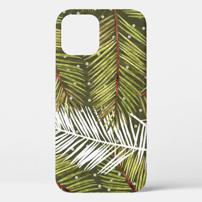 Coques Case-Mate iPhone Feuilles d'aquarelle verte : Illustration transpar (Verso)