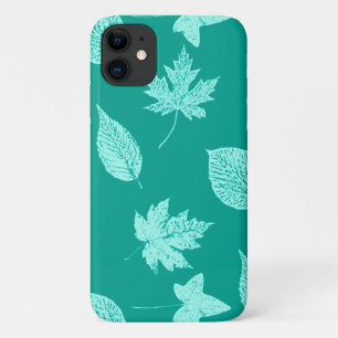 Etui iPhone Case-Mate Feuilles d'automne - aqua et turquoise
