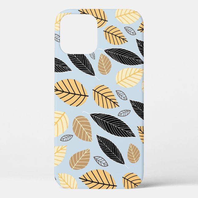 Coques Case-Mate iPhone Feuilles d'automne : Arrière - plan bleu transpare (Verso)