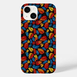 Coque Case-Mate iPhone Feuilles d'automne colorées en motif vibrant