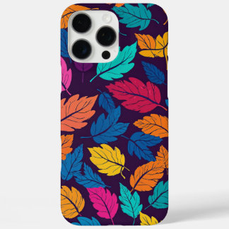 Coque iPhone 16 Pro Max Feuilles d'automne colorées Motif Automne dynamiqu