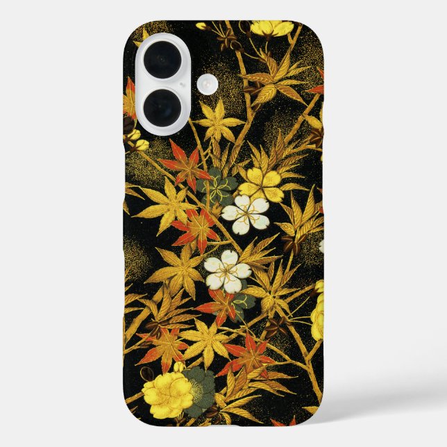 Coques Case-Mate iPhone Feuilles d'automne japonaises Antique botanique (Verso)