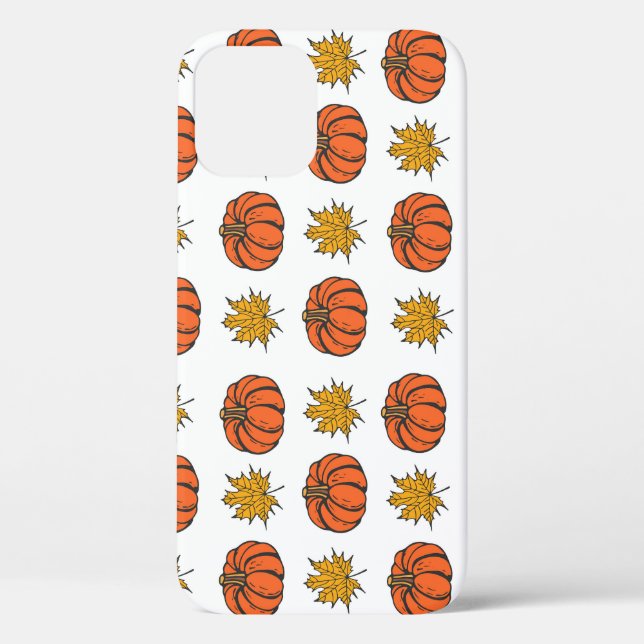 Coques Case-Mate iPhone Feuilles d'automne : Motif Citrouille à main (Verso)